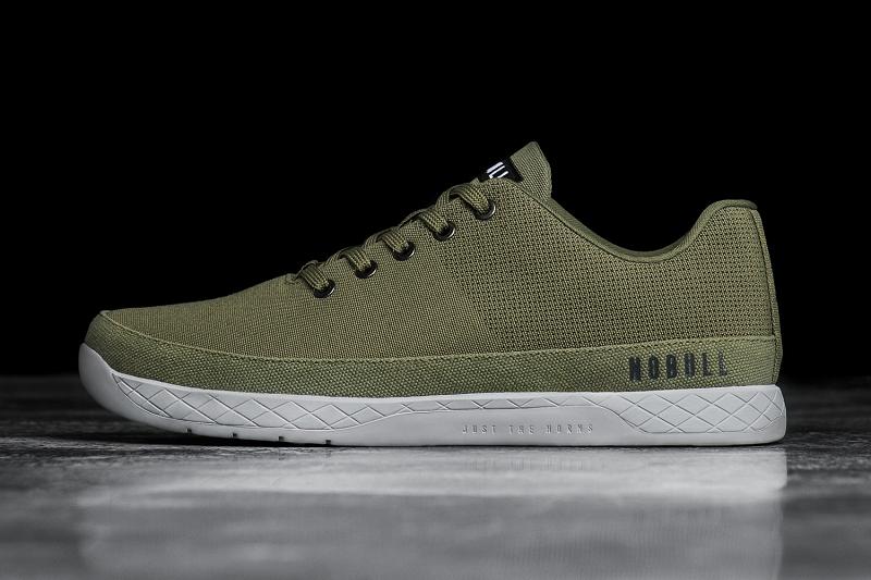 Olive Nobull Moss Canvas Women's Trainers | CA I1940L